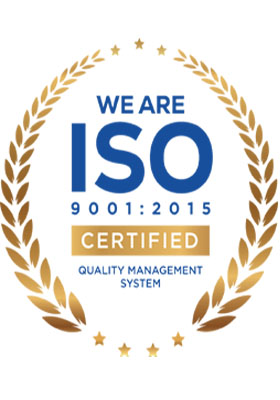 The prestigious ISO certification for Quality Management Systems (ISO 9001)